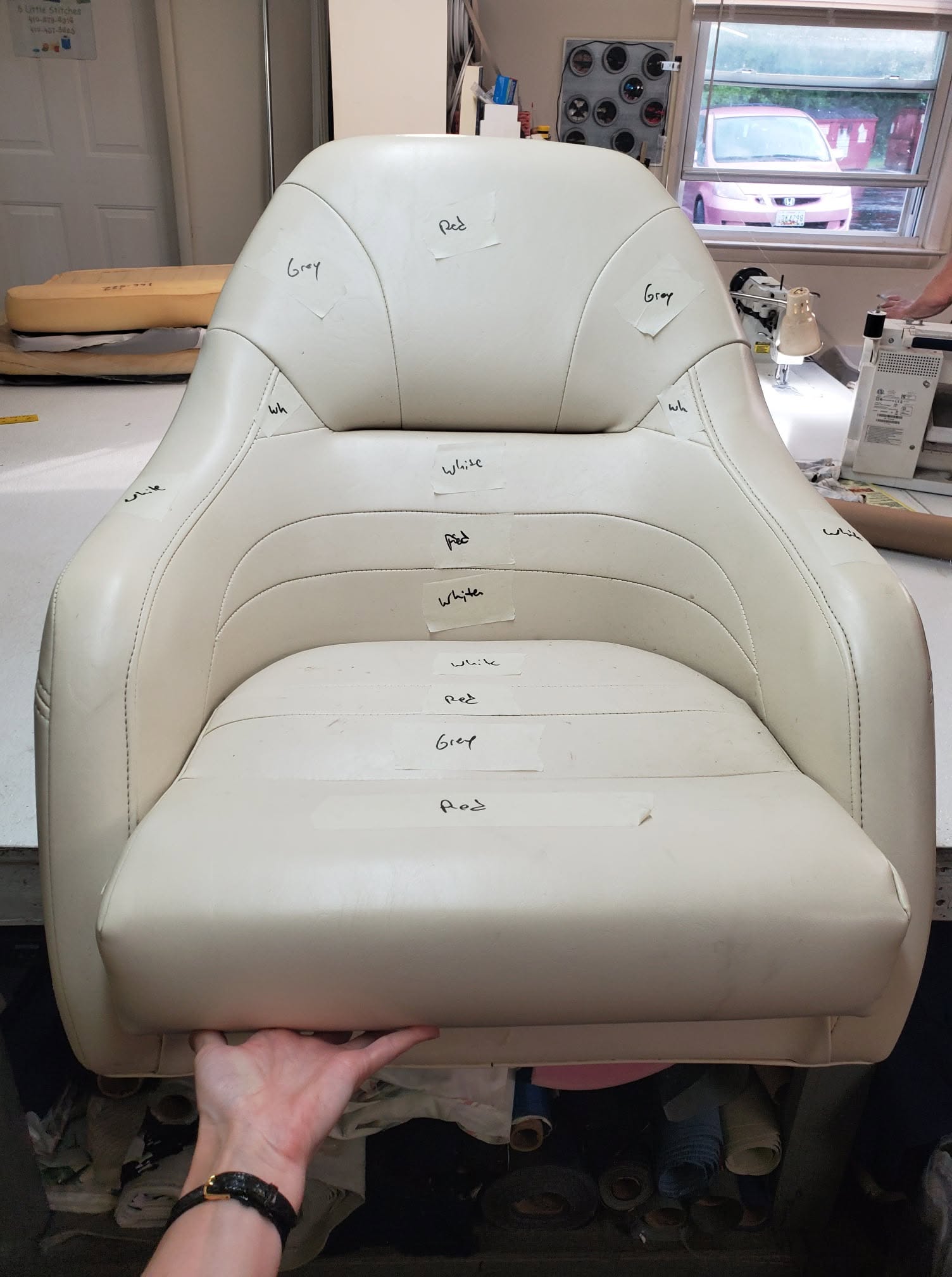 Seat before upholstery work